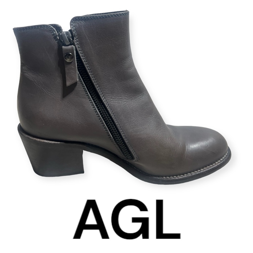 AGL Attilio Giusti Leombruni Women Ella Booties gray size 39 Italian size 9 US - Picture 4 of 14